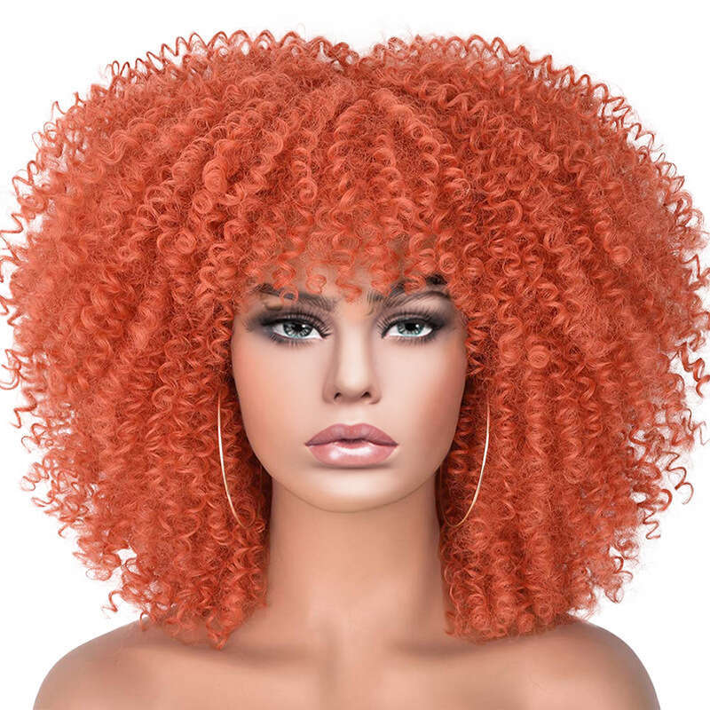New Short For Women, Small Curly Hair, Explosive Wig, Wigs Rose Net Synthetic Fiber Wig