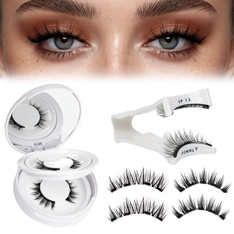 Cross-Border Hot-Selling Magnetic False Eyelashes Cross-Border Magnetic Eyelash Integrated Box Set Glue-Free Magnetic False Eyelashes New Free Deliver