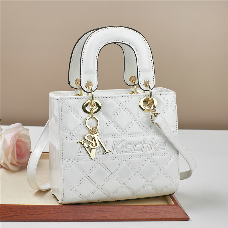 Free Shipping 2025 New Designer Bag Fashionable And High-quality Shopping Bag High-end Solid Color Patent Leather Boutique Women's Handbag
