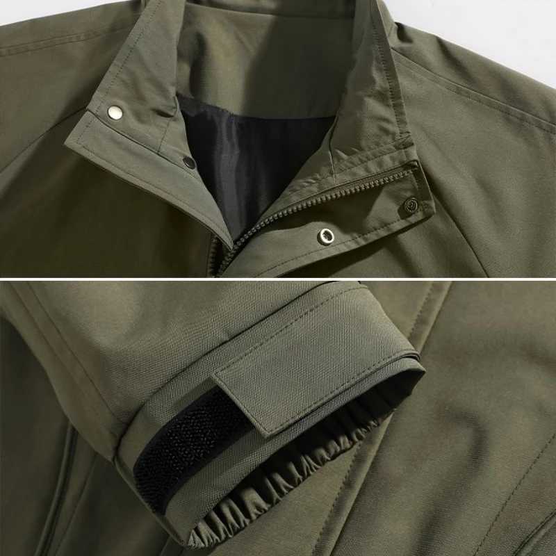 2025 New Spring Autumn Mens Casual Jackets Zipper Multi-Pockets Windbreaker Windproof Loose Coat Male Plus Size 6XL 7XL 8XLXJ250621