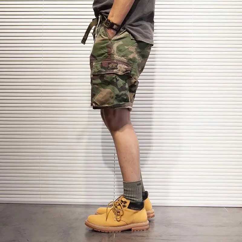Short Pants for Men with Pockets Baggy Camouflage Mens Cargo Shorts Big and Tall Japanese Street Style Stretch Designer Luxury W250621