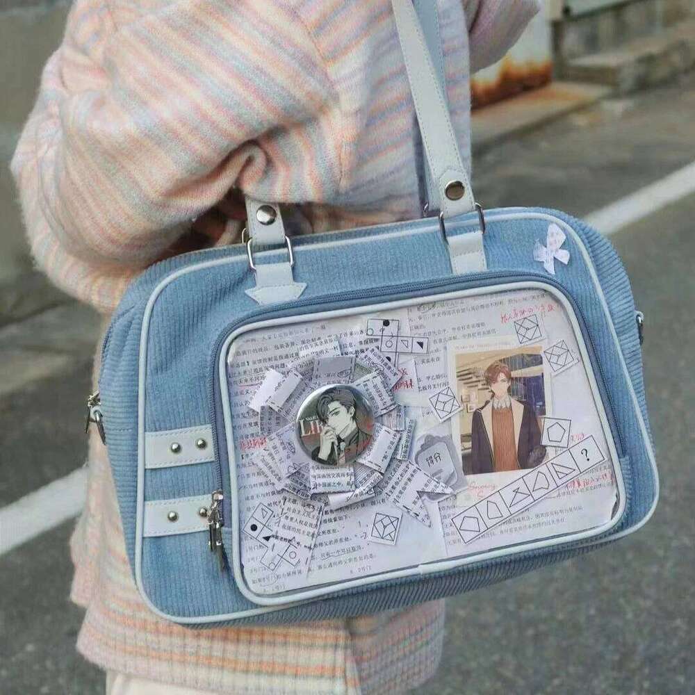 Japanese Ita Badge Trading Card Storage PVC Transparent Display Large Capacity Handbag Backpack Commuter Women's Bag