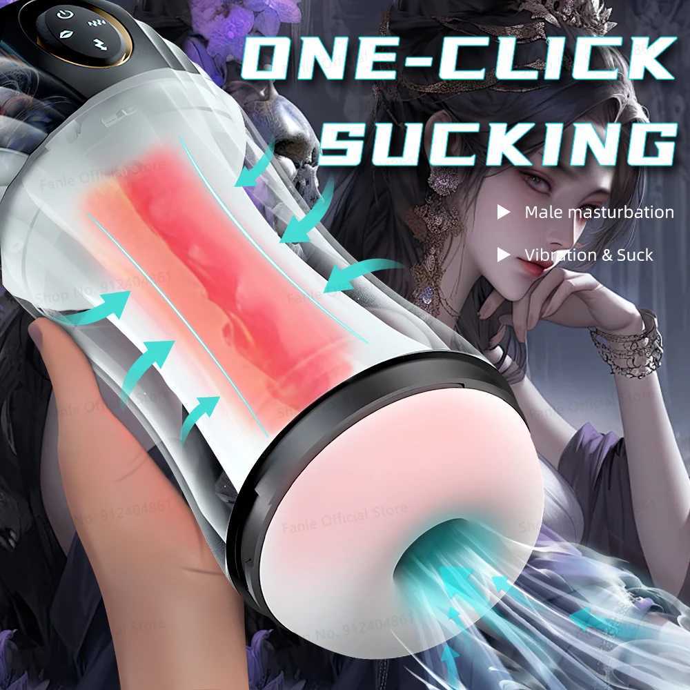 Male Masturbation Cup Automatic Sucking Real Oral Vagina Suction Vibrator Masturbator Sex Toys For Men Blowjob Vibrating Machine W250621