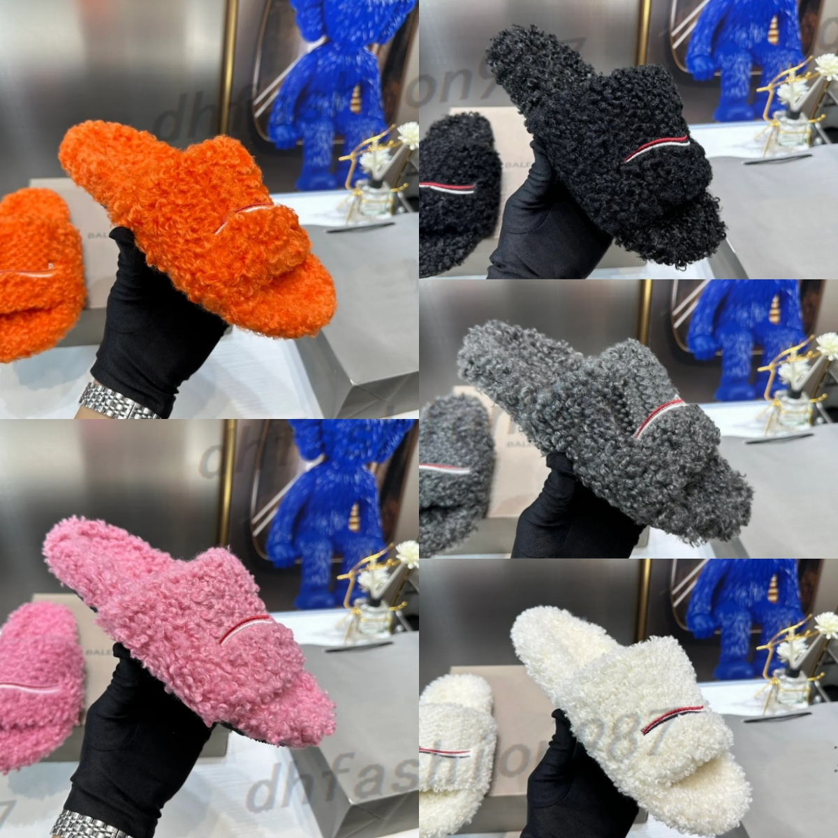 Luxury Slides men women Slippers Ladies Wool Winter Fur Fluffy Furry Paris Designer Warm Letters Sandals Comfortable Fuzzy Girl Flip Flop Slipper 35-46