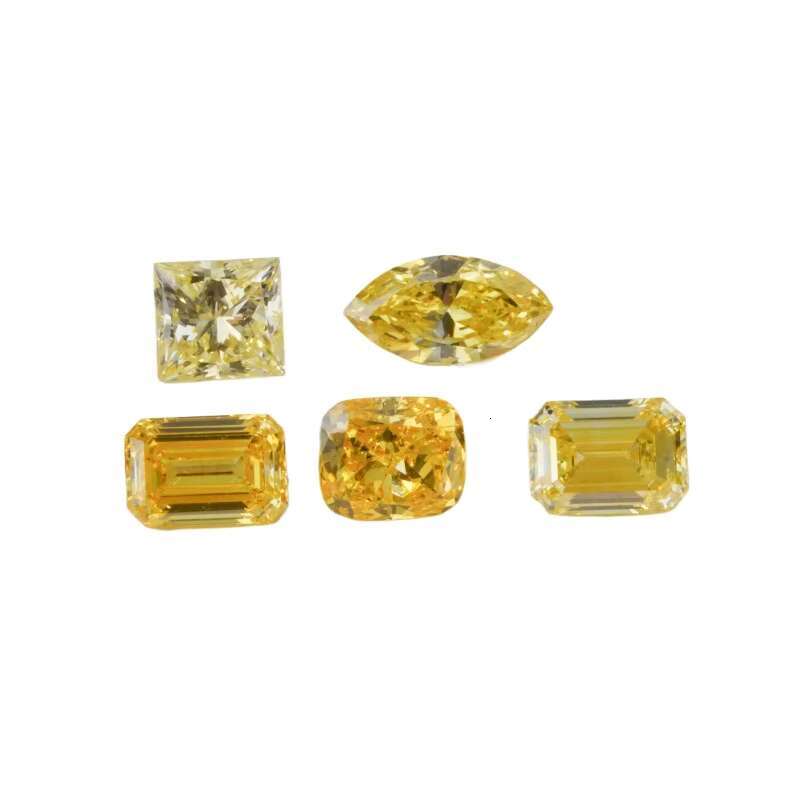 Gems IGI Lab Grown Diamond Fancy Cutting 1CT Vs1 Fancy Vivid Yellow 3mm Lab Grown Diamond
