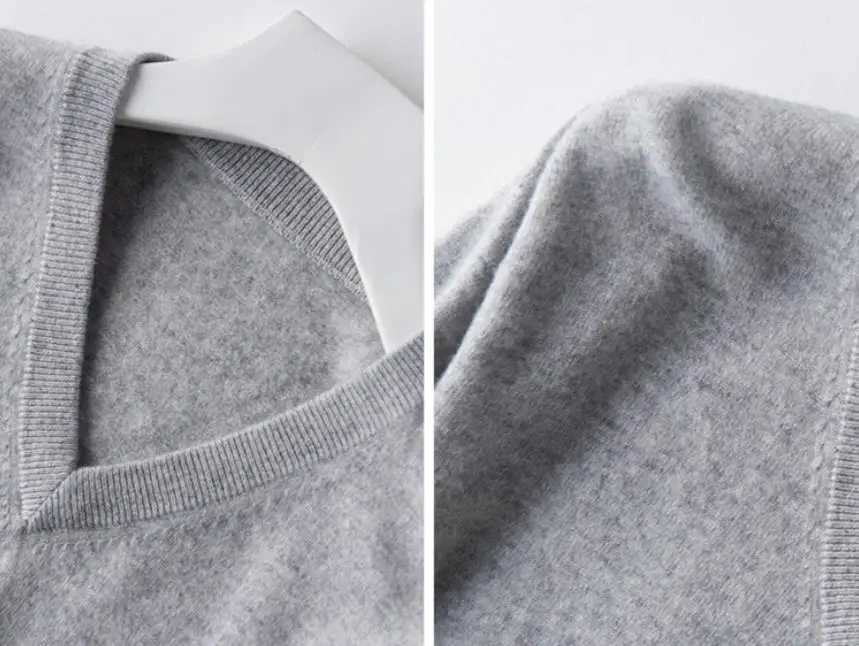 Classic Pullover V-Neck Sweater Men 2024 Autumn Winter Cashmere Cotton Blend Warm Jumper Clothes Pull Homme Man Hombres Sweater Z250621