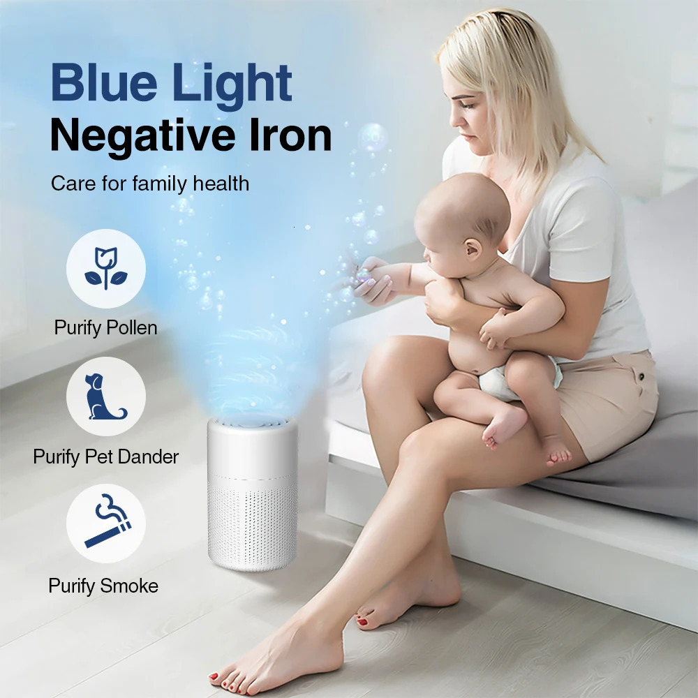 Household Air Purifier Portable Air Cleaner Mini Desktop Air Purifier With HEPA Filter Air Freshener Air Cleaner For Home Office 250617