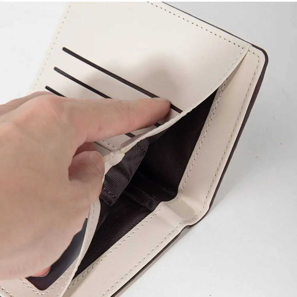 Slim PU Leather Short Wallet INS Multi-Cards Zipper Coin Purse Hasp Small Flowers Card Bag Wallet Zipper Hasp For Women Z250621