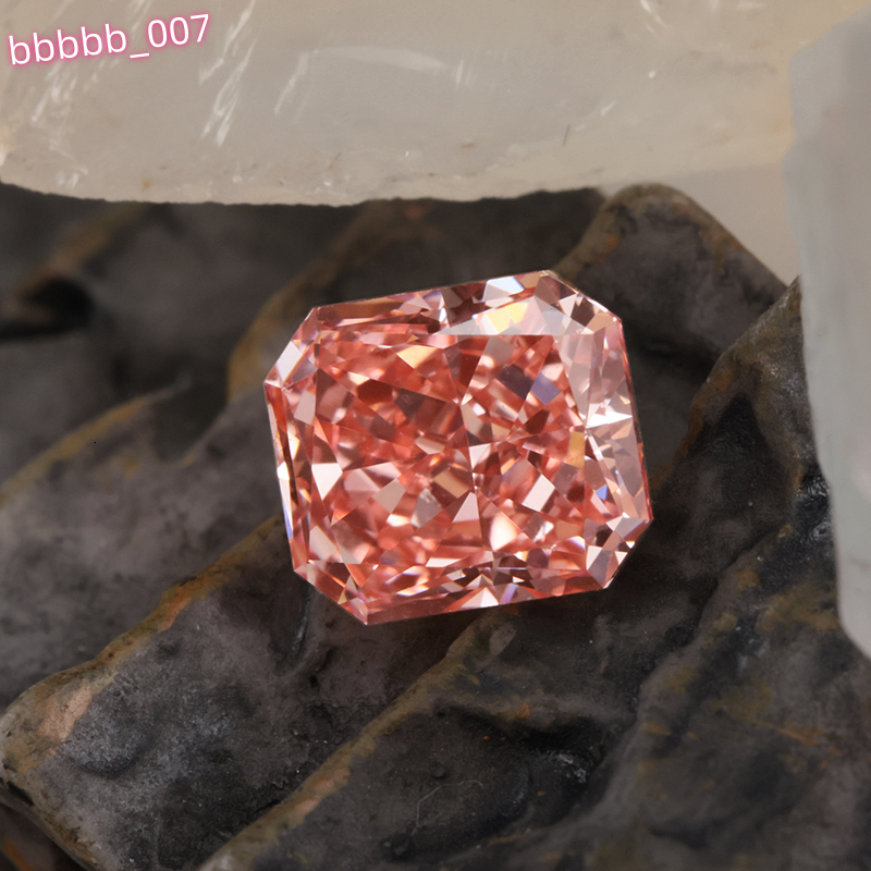Wholesale Pink Color Radiant Cut Shape Loose Lab Diamonds 1 Carat Loose VVS1 Clarity Gemstone for Sale Price Lab Grown Diamond