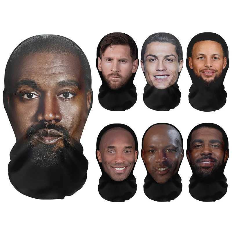 3D Printed Full Face Ski Mask Elastic Funny Mesh Face Mask Hiking Climbing Headwear Creative Motorcycle Helmet Masks XJ250620