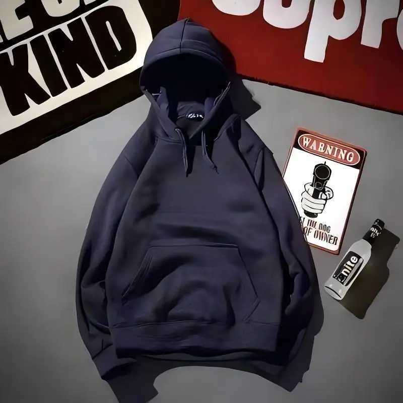 Spring Fall Men and Womens Plain Black Gray Hooded Sweatshirts Street Wear Running Sweatshirts Casual Loose Hoodie Pullovers XJ250621