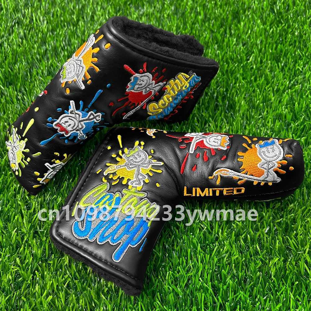 Quirky Junk Yard Golf Headcover - Limited Mouse Snowman Blade Putter Protector Waterproof PU Leather Y250620