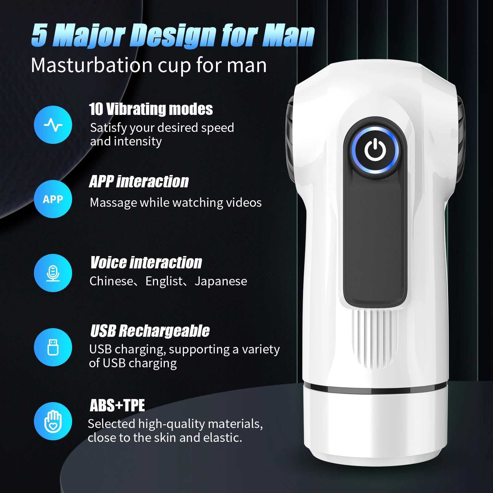 Automatic TPE Channel Vibration Vagina Hands Free Male Blowjob Sucking Masturbator Cup Penis Pump Adult Sex Toys for Men 8 W250621