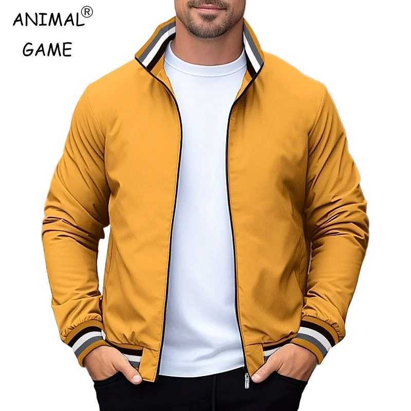 Mens Sweatwear Solid Color Jacket Blazer with Pockets Sports Standard Collar Coats Lightweight Waterproof Outdoor Tops Men Jacket XJ250621