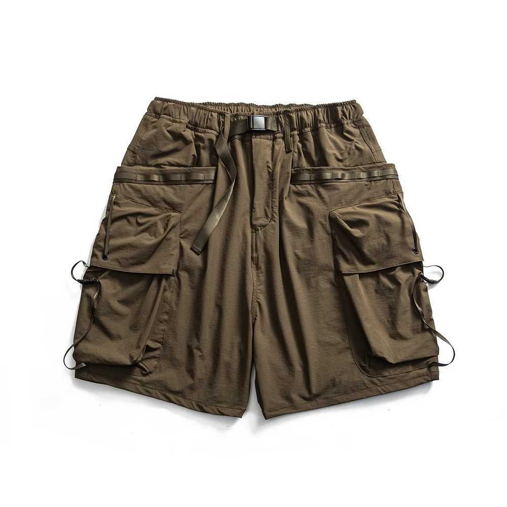 Mens Summer Multi Pocket Outdoor Loose Casual Function Cargo Shorts Cityboy Fashion Techwear Quick Dry Sports Shorts Short Pants W250621