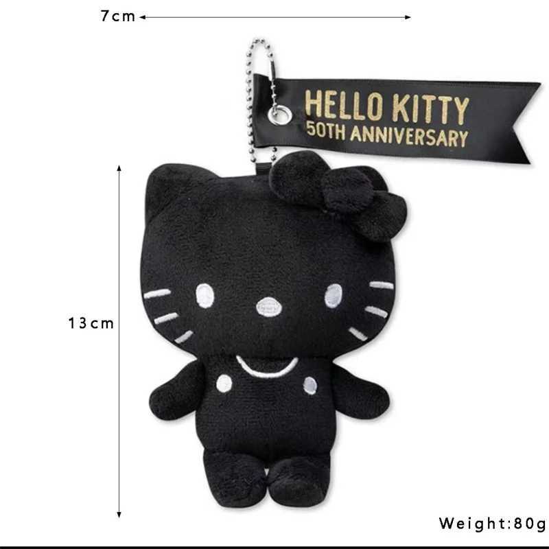 Sanrio Kawaii 50th Anniversary Series Hello Kitty Anime Peripherals Keychain Pendant Cute Fashion Girls Bag Pendant Doll Birthday Gifts w250612