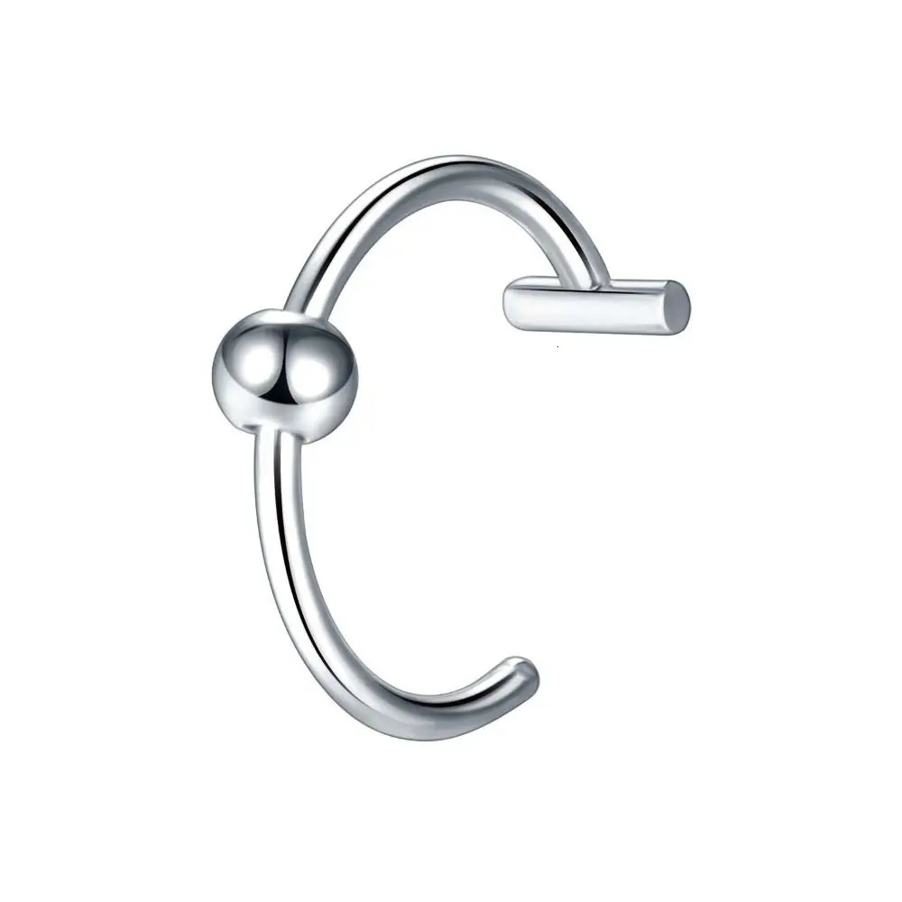 1PC Fashion Stainless Steel Nose Ring Non-Pierced Hip Hop Hoop Septum Ring Body Jewelry 250617