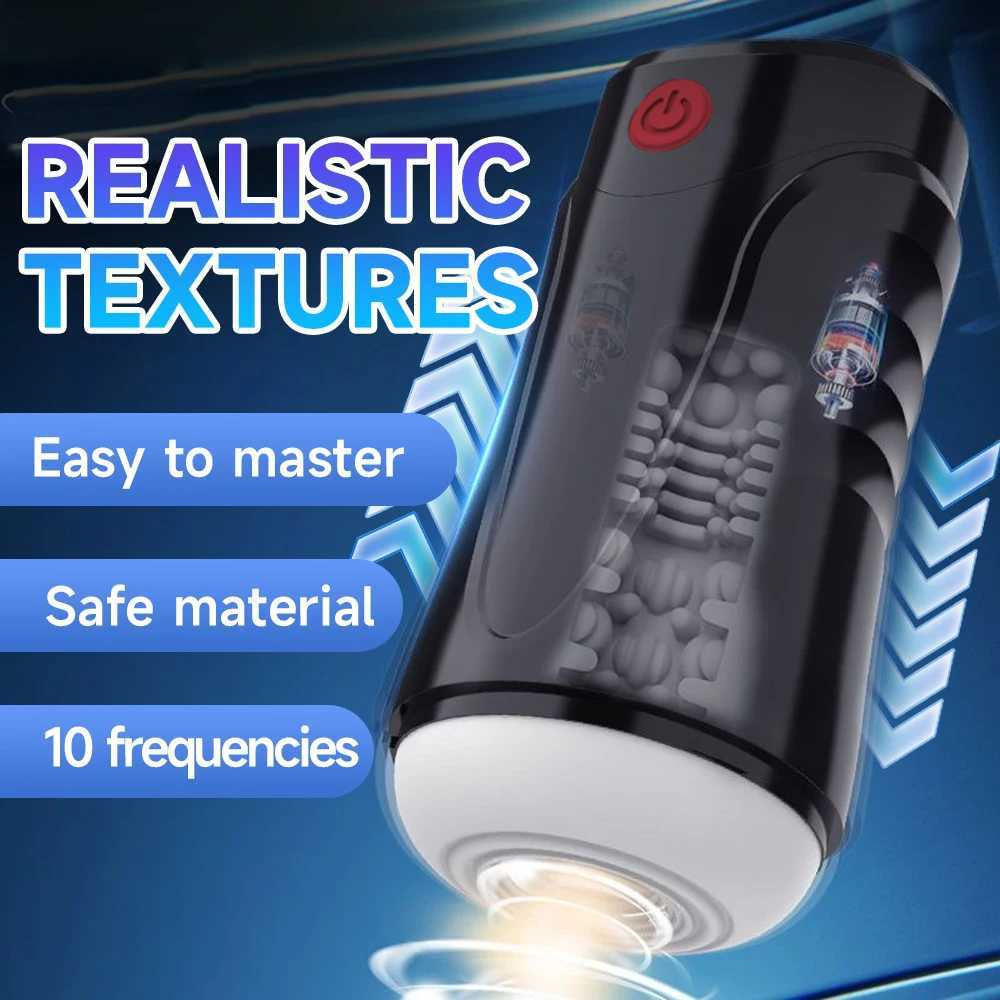 Automatic Telescopic Vibration Male Masturbator Blowjob Sucking Machine Penis Massager Masturbation Cup Adult Sex Toys for Men W250621