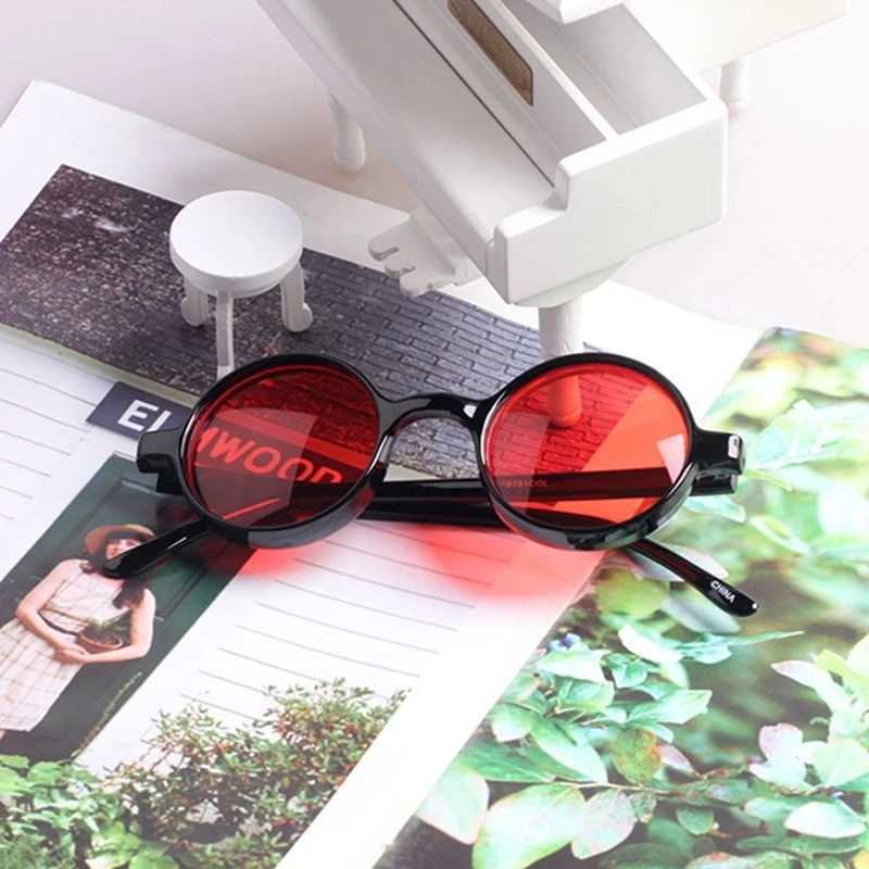 Colorful steampunk round sunglasses for women and men 2021 yellow green blue orange red sun glasses retro oculos de sol feminino uv400 W250621