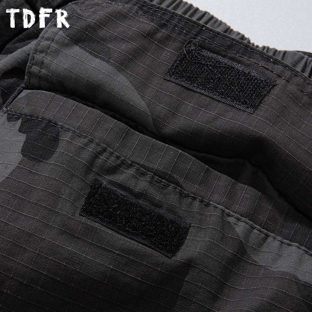 Camouflage Cargo Shorts Mens Pocket Summer Safari Style Elastic Waist Loose Wide leg knee-length shorts Men W250621