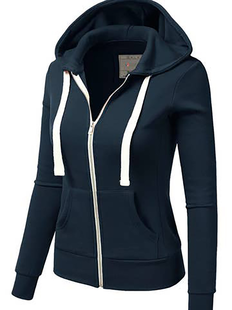 Women's lightweight zipper hooded fashion jacket new sales