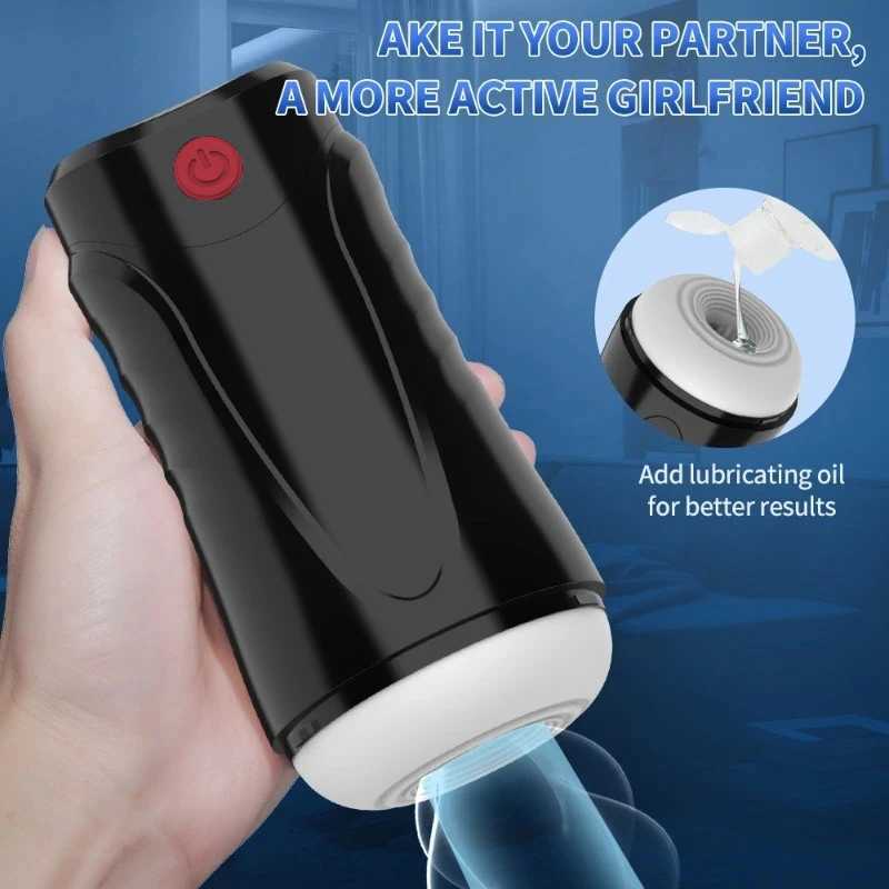 Automatic Telescopic Vibration Male Masturbator Blowjob Sucking Machine Penis Massager Masturbation Cup Adult Sex Toys for Men W250621