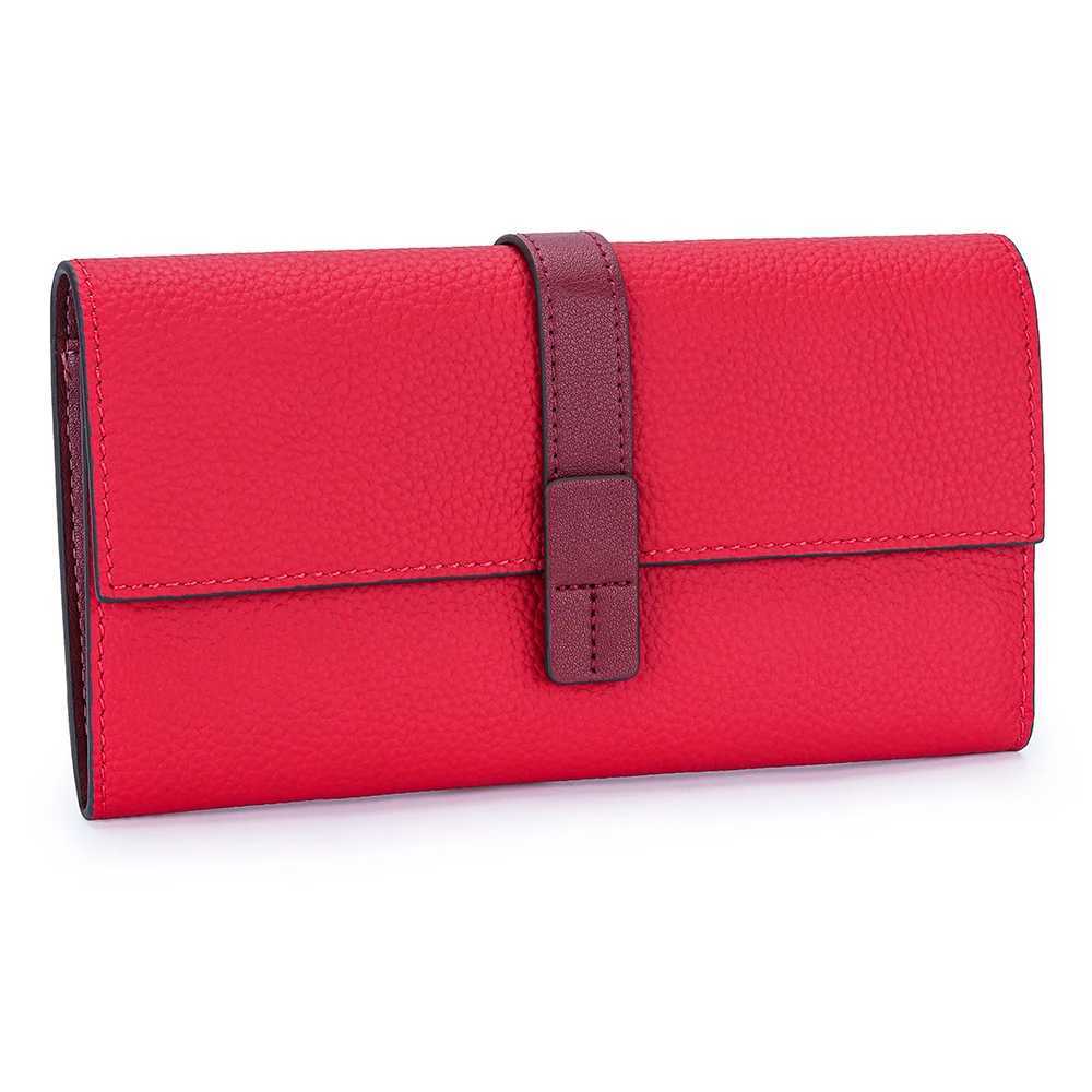 Cow Leather Wallets For Women Western Bifold Check Book Holder Womens Wallets Card Cases and Money Organizers Bag Large Wallet Z250621