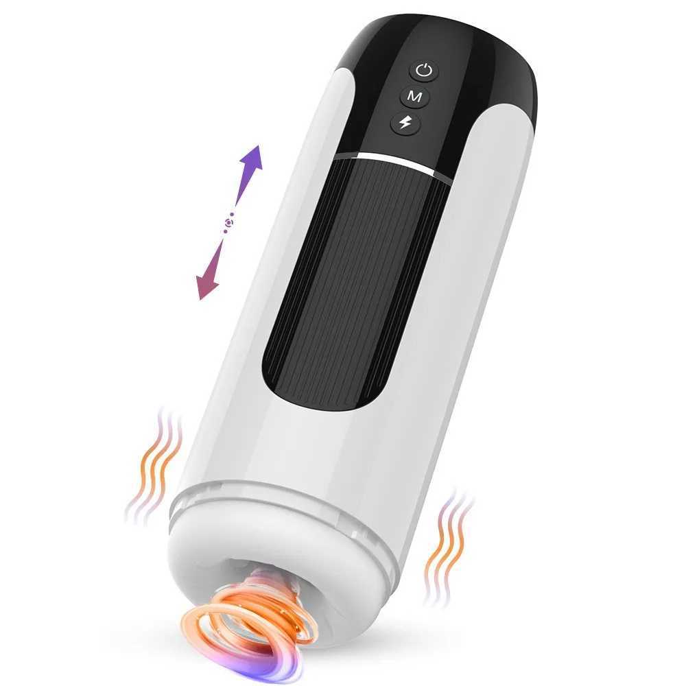 Male Masturbator Oral Sex Shop Telescopic Heating Suction Cup Vibrator Equipment Adult Supplies Masturbation Artificial Vagina W250621