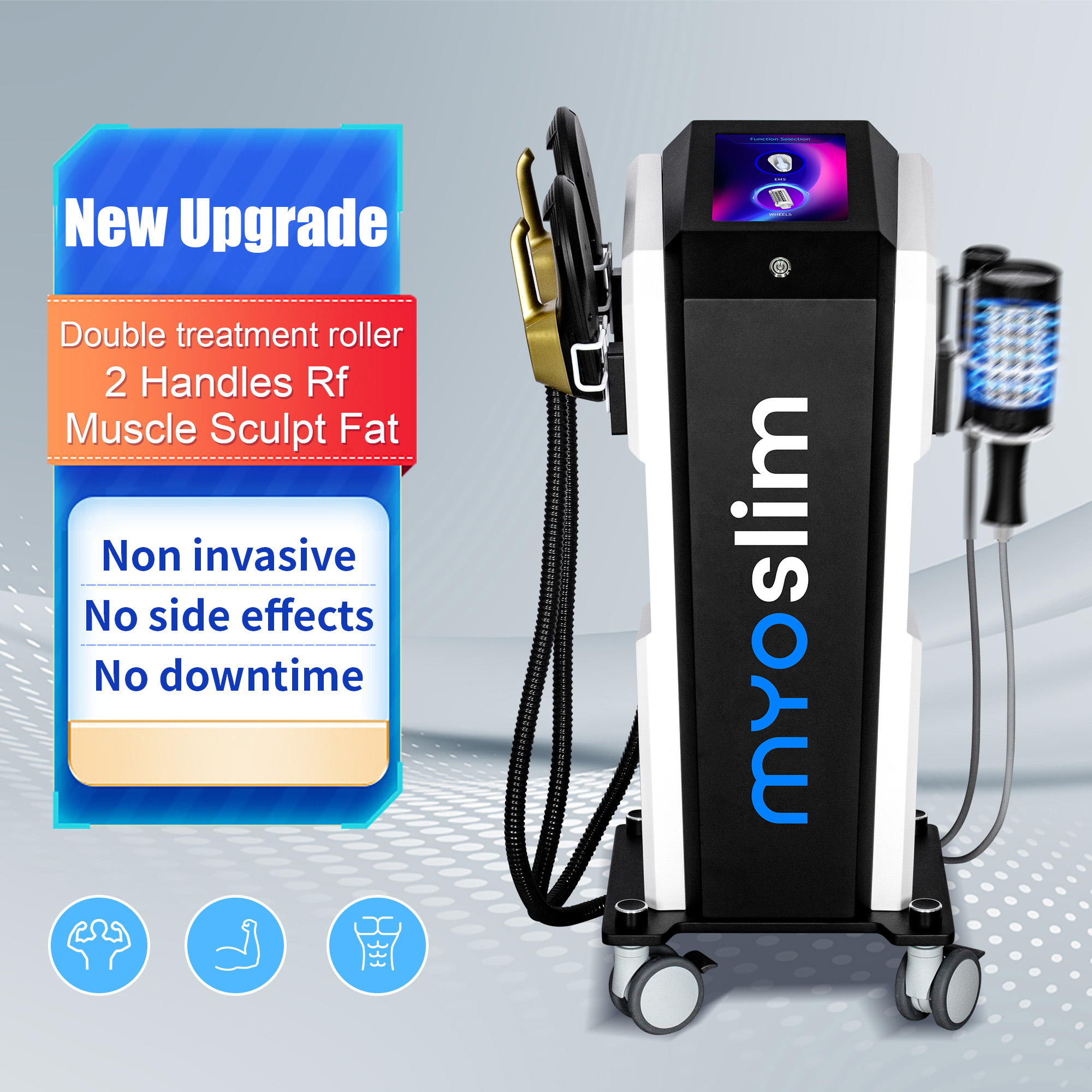 MYOSLIM Neo Ems 2 in 1 High Intensity Engraving Roller Physiotherapy Pain Relieving Cellulite Slimming Machine