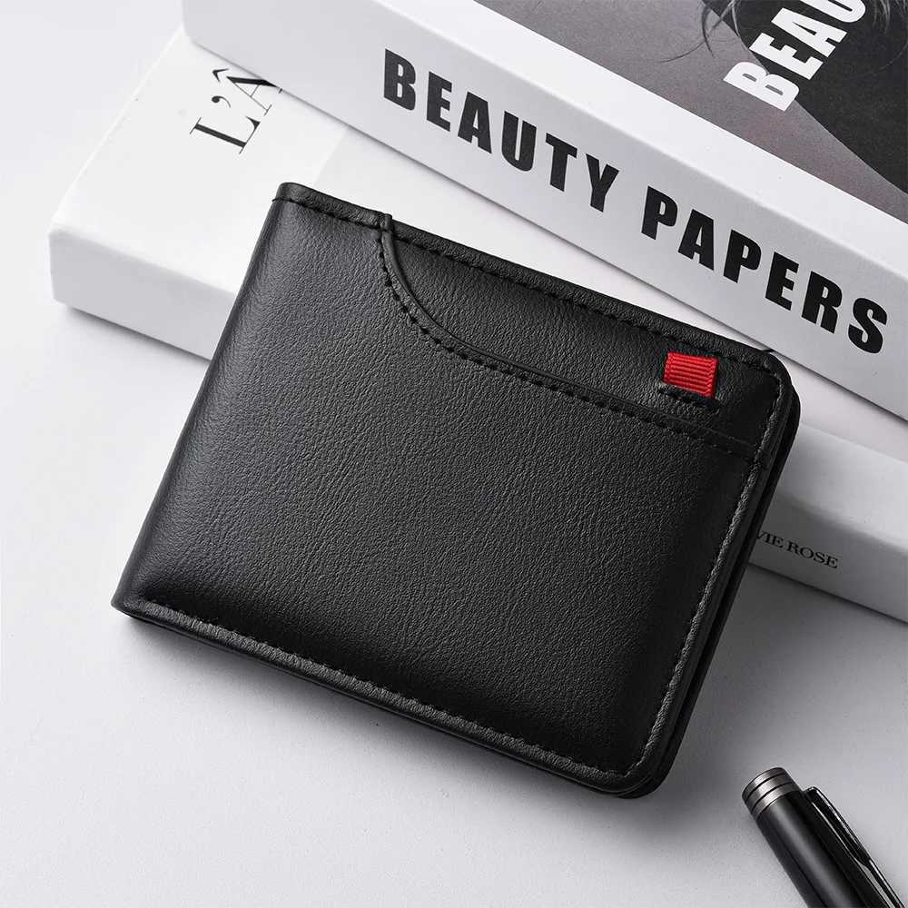 Mens Short Wallet Multi-Card Slot Card Holder PU Leather Wallet for Men Z250621