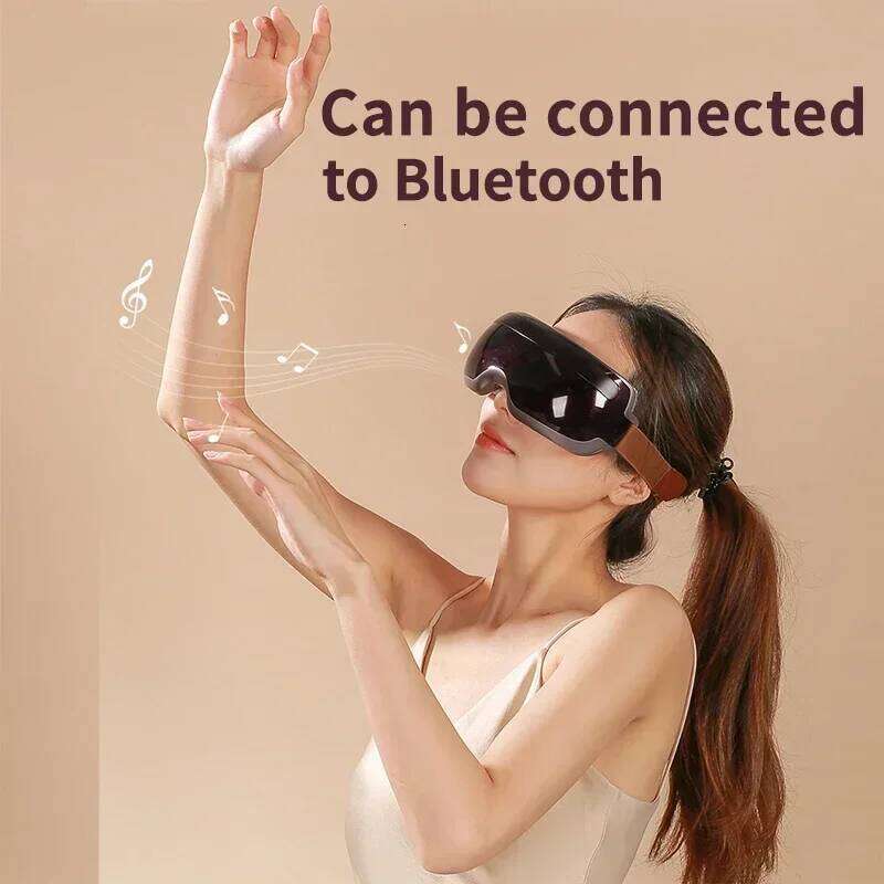 Sleep Massager Heat Smart Airbag Vibration Care Compress Bluetooth Music Eye Massage Relax Fatigue Foldable Portable