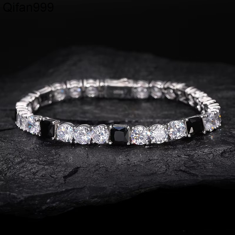 D Color VVS1 Moissanite Diamond Hip Hop tennis Bracelet in 925 Sterling Silver / Necklace for Woman Men Wedding Jewelry Gift