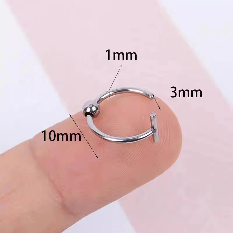 Punk Stainless Steel Non Lip Clip Piercing Septum Nose Ring for Men Girls Different Style Fashion Hoop Body Jewelry 250617
