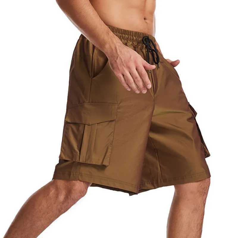 Summer Plus-size Heavy Industry Loose Cargo Shorts Men Color-changing Quick Dry Cool Fitness Jogging Fashion Sports Fifth Pants W250621