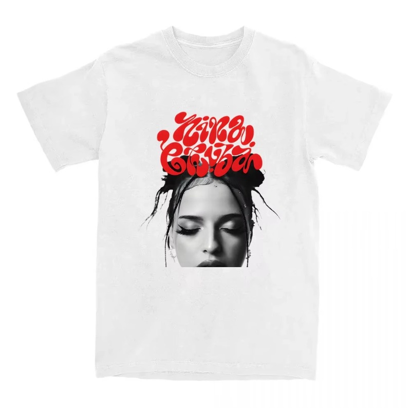 T-shirt Nina Chuba Printing Tshirts Short Sleeve Cotton Round Neck Summer Soft High Quality Grunge Clothes Unisex harajuku