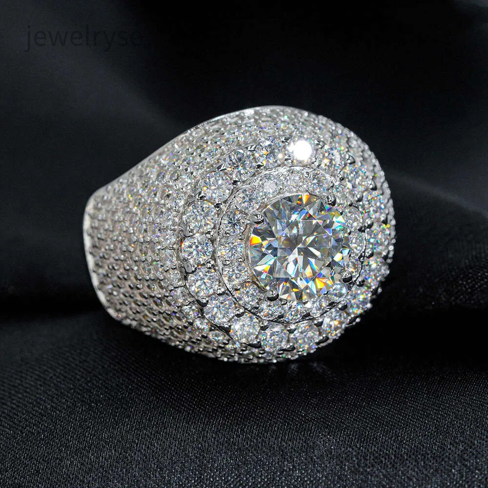 8mm Moissanite for Men Iced Out Rings Women S Sier Wedding Ring Finger Jewelry Pass Dias Tester Free Shipping