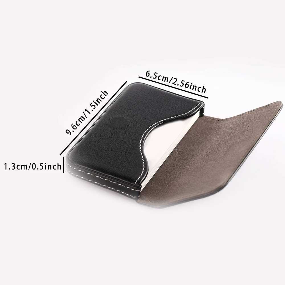Solid Color PU Leather Business Card Holder Name Card Holder Card Book Large Capacity Card Package Card Holder Card Organizers Z250621