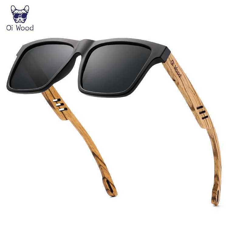 Oi Wood New High Quality Square Sunglasses For Men Polarized UV400 Fashion Sunglasses Mirror Sport Sun Glasses Driving oculos W250621