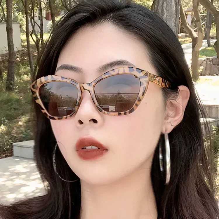 Retro Vintage Cat Eye Sunglasses Multicolor Leopard Print Cateye Sunglasses Goggle Womens Summer Sunscreen Sunglasses W250621