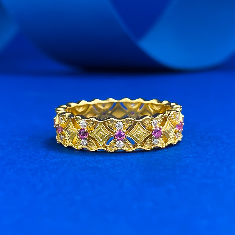 S925 Sterling Silver Ring Elegant Lacy Design with Sparkling Cubic Zirconia Diamonds Ring