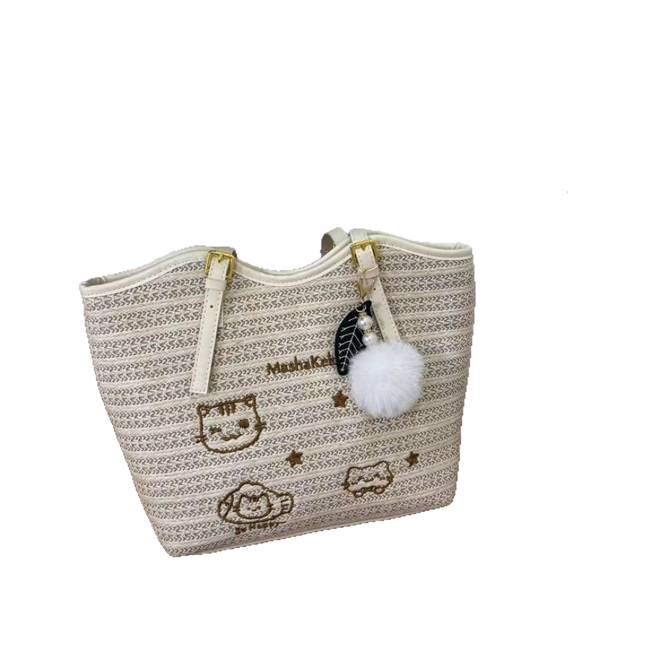 Free shipping designer Straw Woven Tote Bag for Women Large Capacity New Commuter Versatile Shoulder Bag Beach Vacation Ins Style