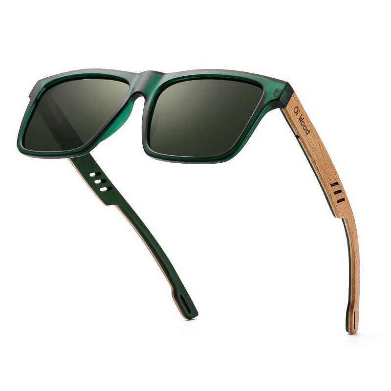 Oi Wood New High Quality Square Sunglasses For Men Polarized UV400 Fashion Sunglasses Mirror Sport Sun Glasses Driving oculos W250621