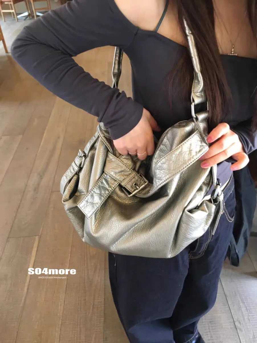 JIAERDI Vintage White Shoulder Bags Wallet Women Moto Biker Pu Leather Soft Casual Crossbody Bags Female Retro Y2k Handbag New XJ250620