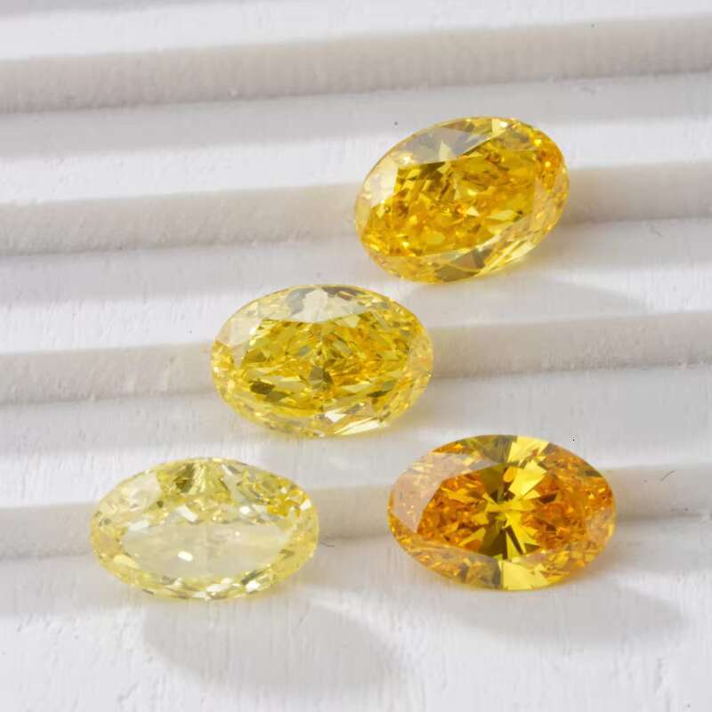 Gems IGI Lab Grown Diamond Fancy Cutting 1CT Vs1 Fancy Vivid Yellow 3mm Lab Grown Diamond