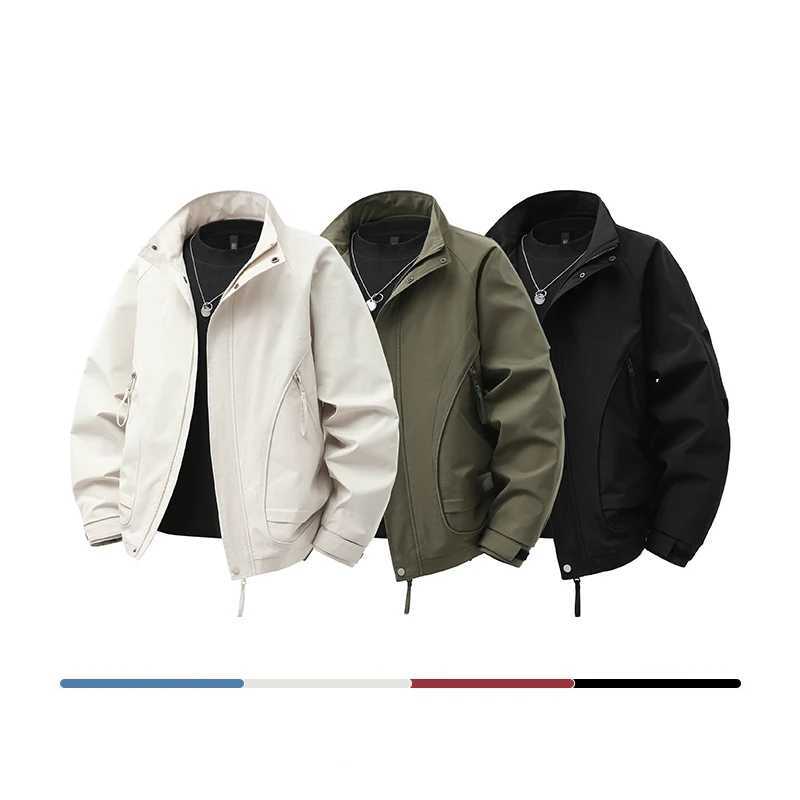 2025 New Spring Autumn Mens Casual Jackets Zipper Multi-Pockets Windbreaker Windproof Loose Coat Male Plus Size 6XL 7XL 8XLXJ250621