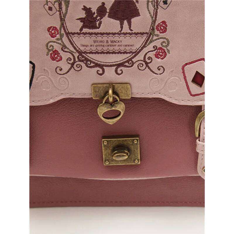 Designer Bag Designer Bag Alice In Wonderland Shoulder Bags Axes Femme Vintage Student Schoolbag Playing Cards Silhouette Handbag Leather