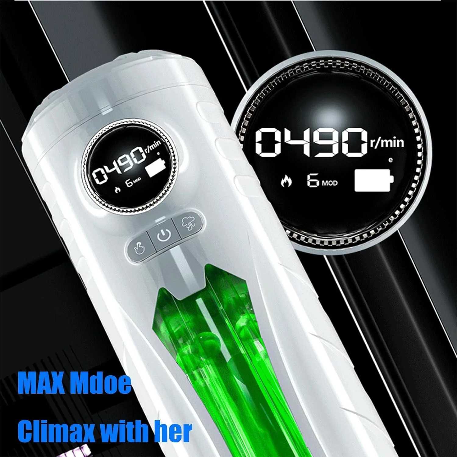 Automatic Scaling Male Masturbator Cup with Clip Suction One Key Orgasm Soft Flesh Channel Wrapping Circulation Heating Adult Sex Toy W250621