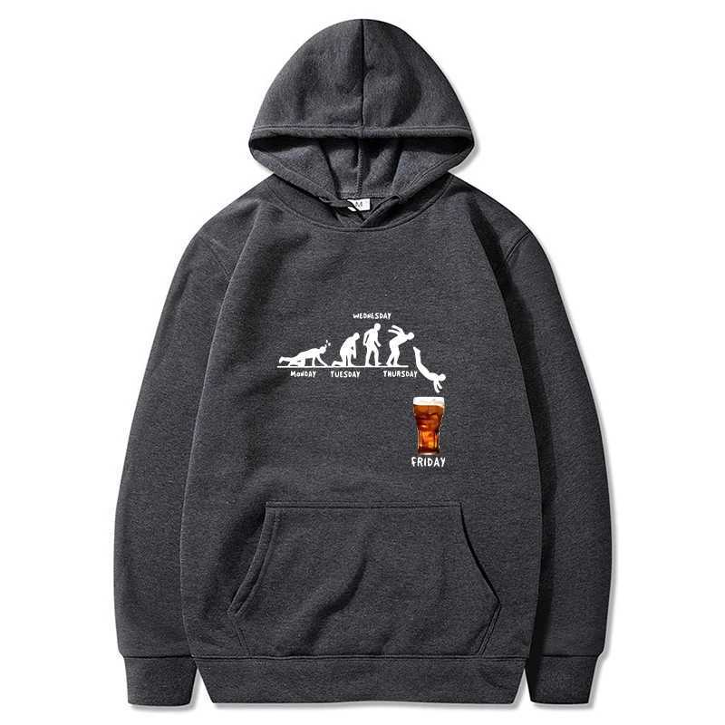 Monday To Friday Beer Hoodies Men Fashion Long Sleeve Sweatshirts Women Casual Harajuku Streetwear Hoody Pullovers Sweatshirts XJ250621