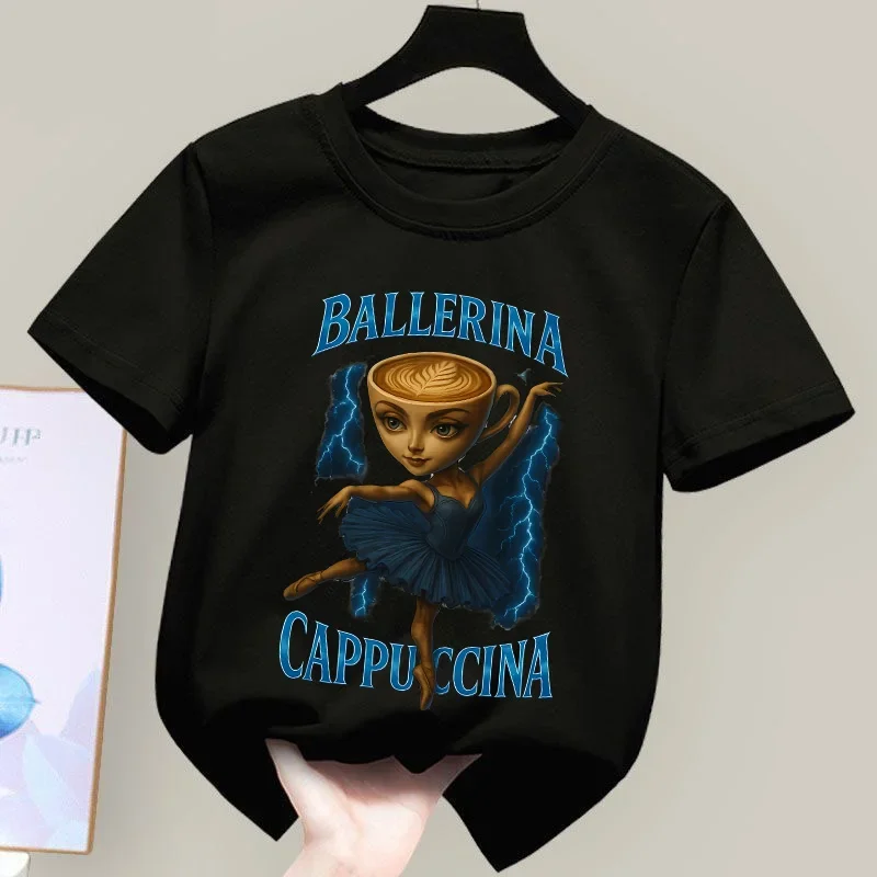 T-shirt Tralalero Tralala CottonTungtung Sahur Brainrot Kids Anime Tees Boy Girl Summer Short Sleeve Tops Children Clothes Gift