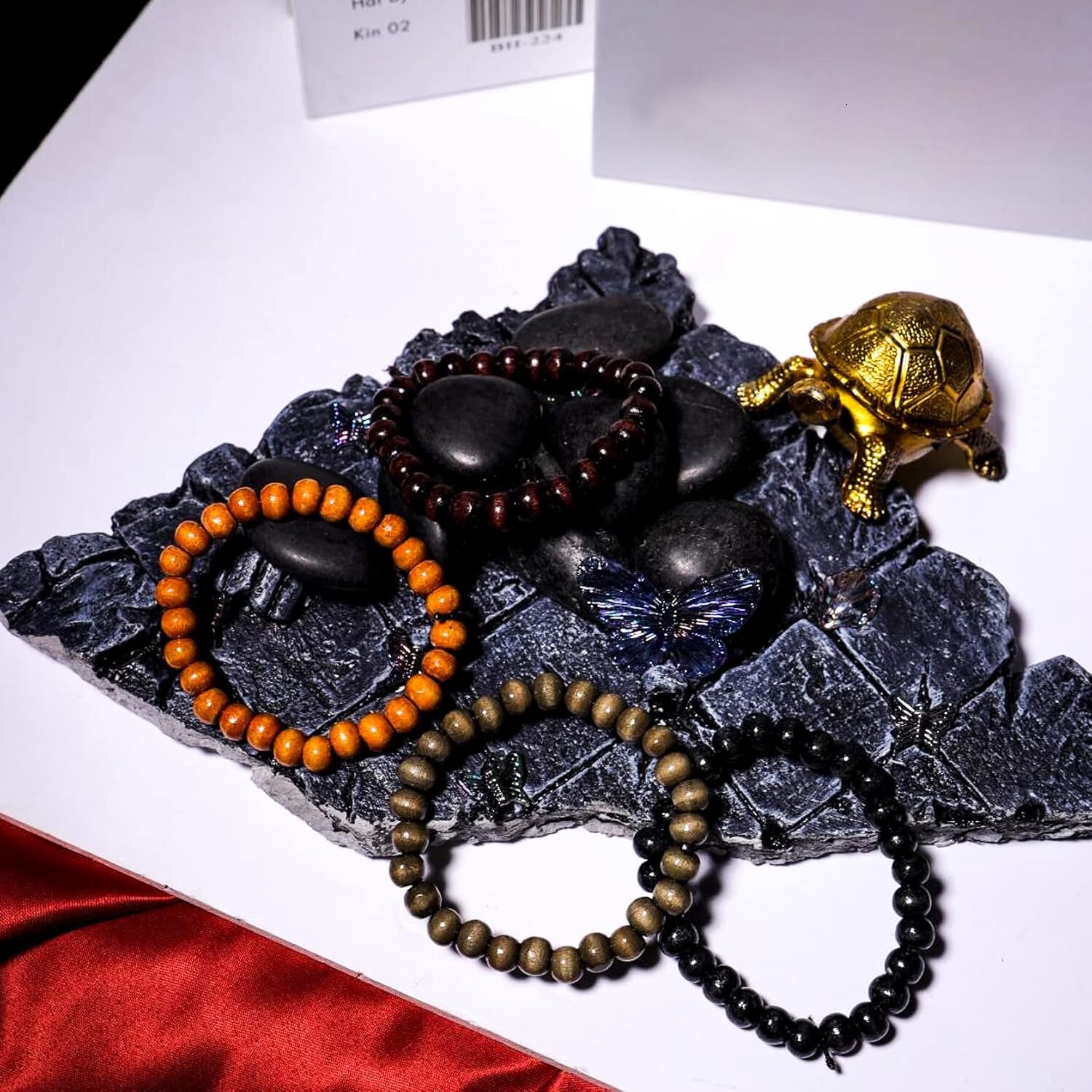 Luxury Wood Beads Bracelet Attract Prosperity Prayer Beads for Meditation Buddhist Consecration Ward Off Evil Buddha Tibetan Bracelet for Men and Wome